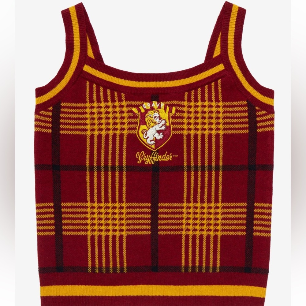 Harry Potter Gryffindor‎ Plaid Knit Tank Top - BoxLunch Exclusive